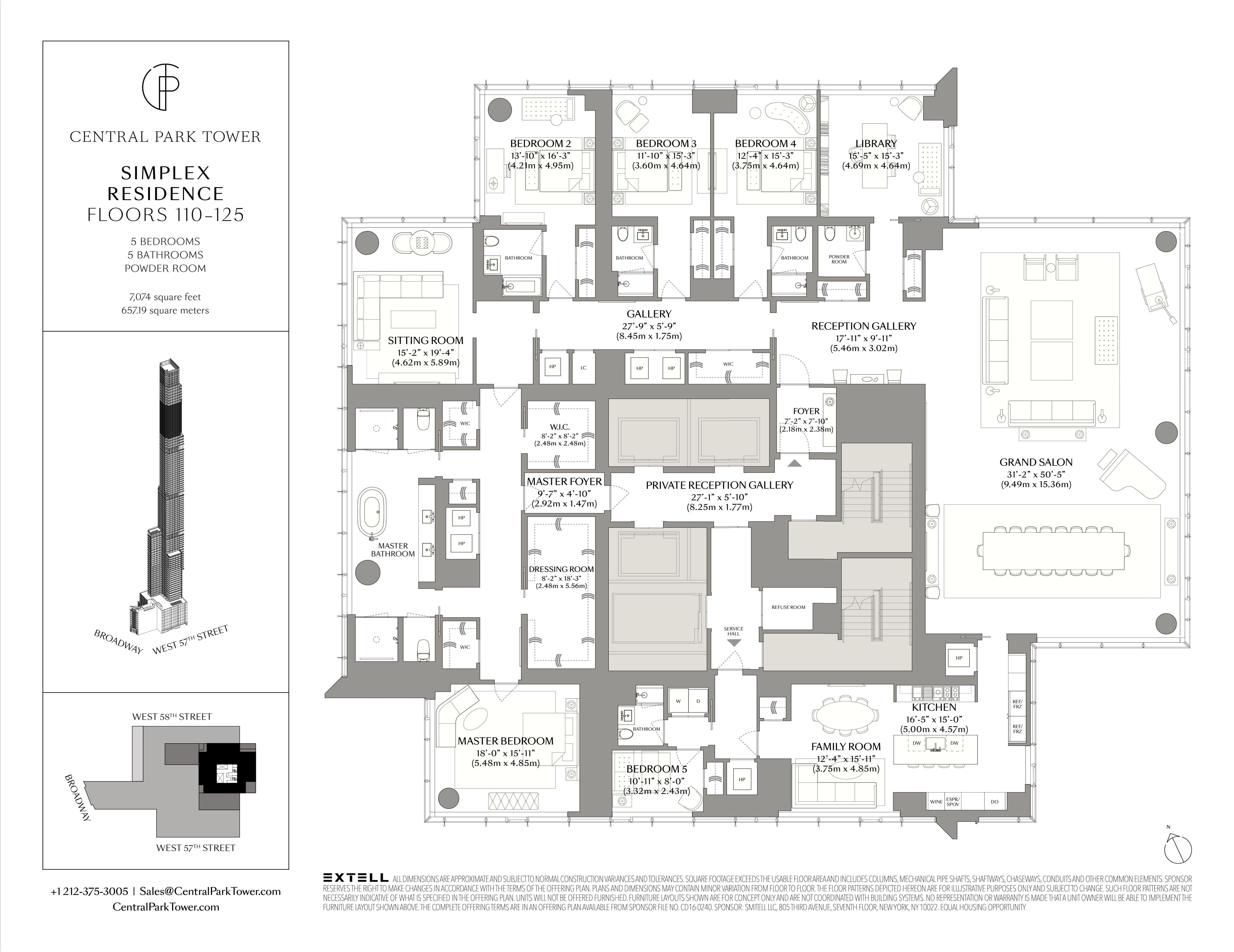 Central Park Tower Simplex Residence 110125 Penthouse