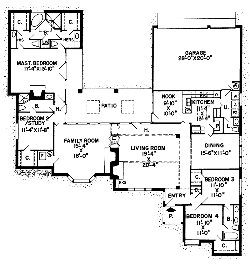 Parkway Tudor Style Home Plan 038D0157 House Plans and More