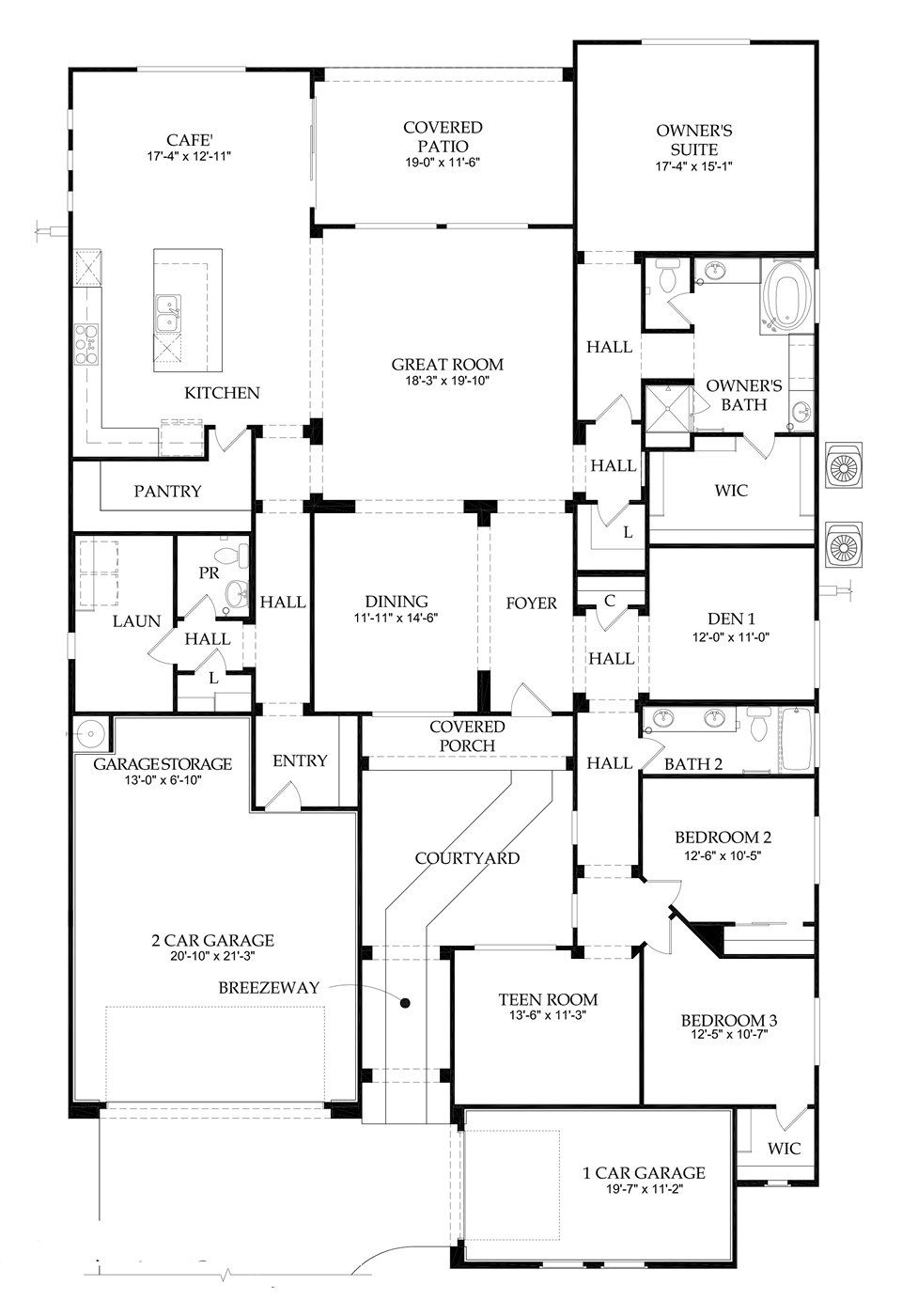 Pulte Patagonia plan 3,139 sf, 3/2, 1story Floor plans