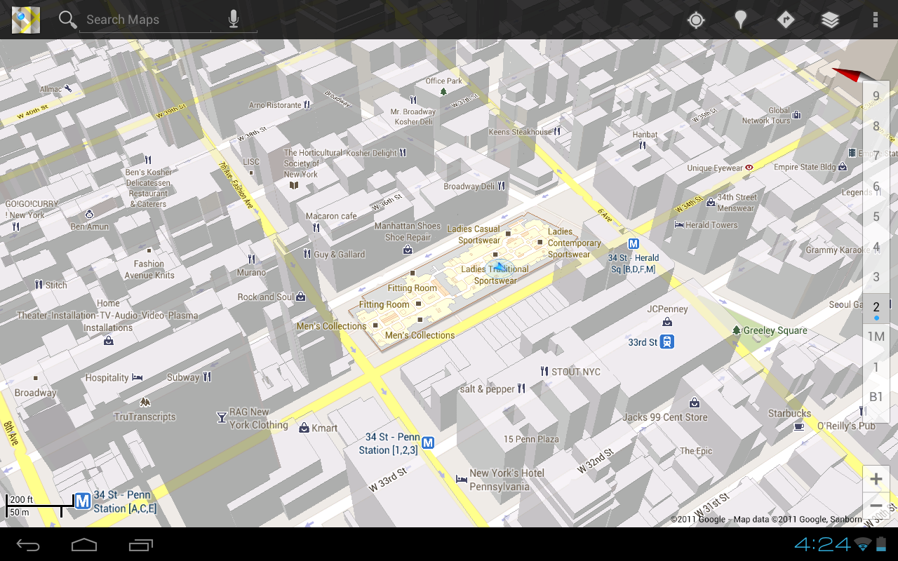New Version of Google Maps Brings Indoor Floor Plans to