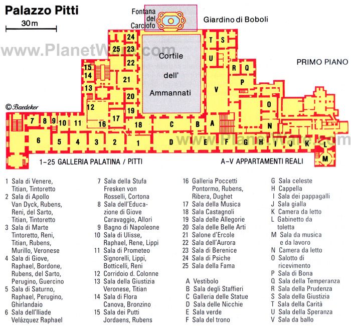 Palazzo Pitti Floor plan map