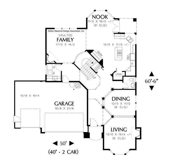 Main Floor Plan image for Mascord Barnhart4 Bedroom