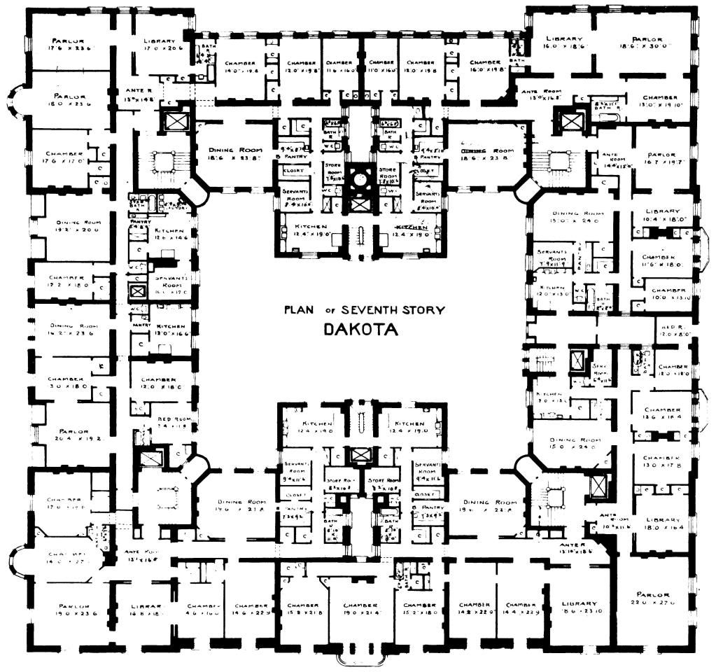 Floorplan Dakota The dakota new york, Hotel floor plan