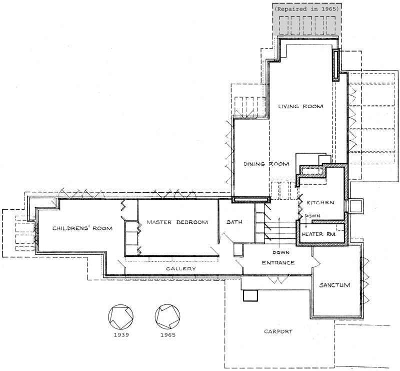 Frank Lloyd Wright House floor plans, Frank loyd wright