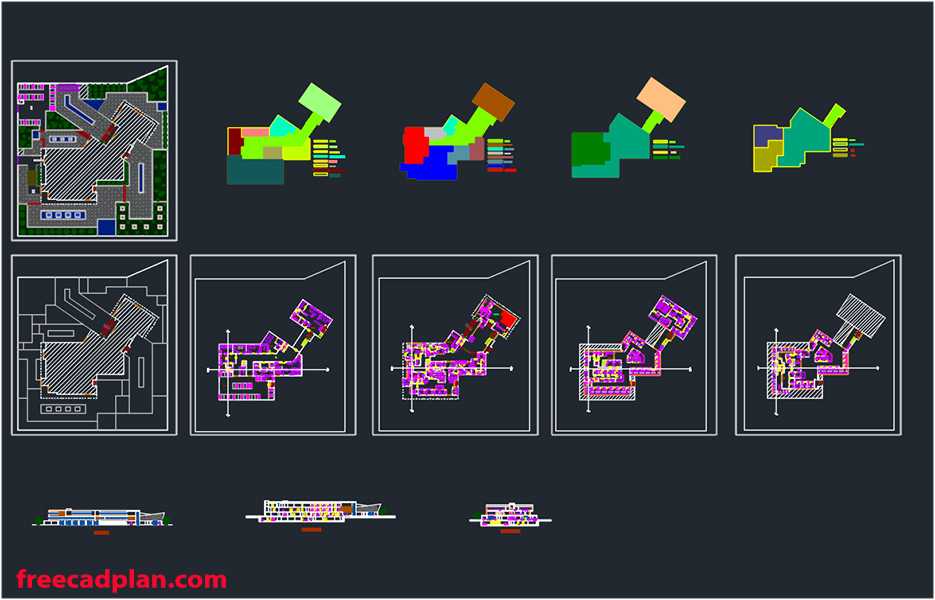 100 bed hospital floor plans dwg , in autocad free cad plan