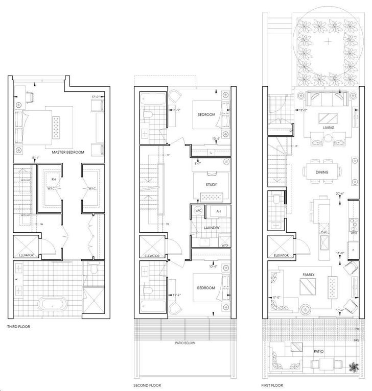 101 Erskine Townhomes by Tridel TH5 Floorplan 3 bed & 3 bath