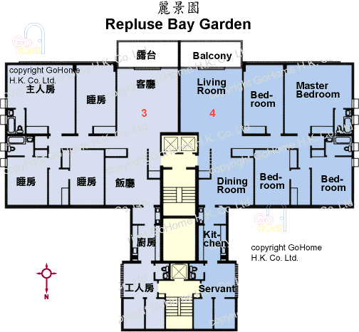 Floor Plan of Repulse Bay Garden