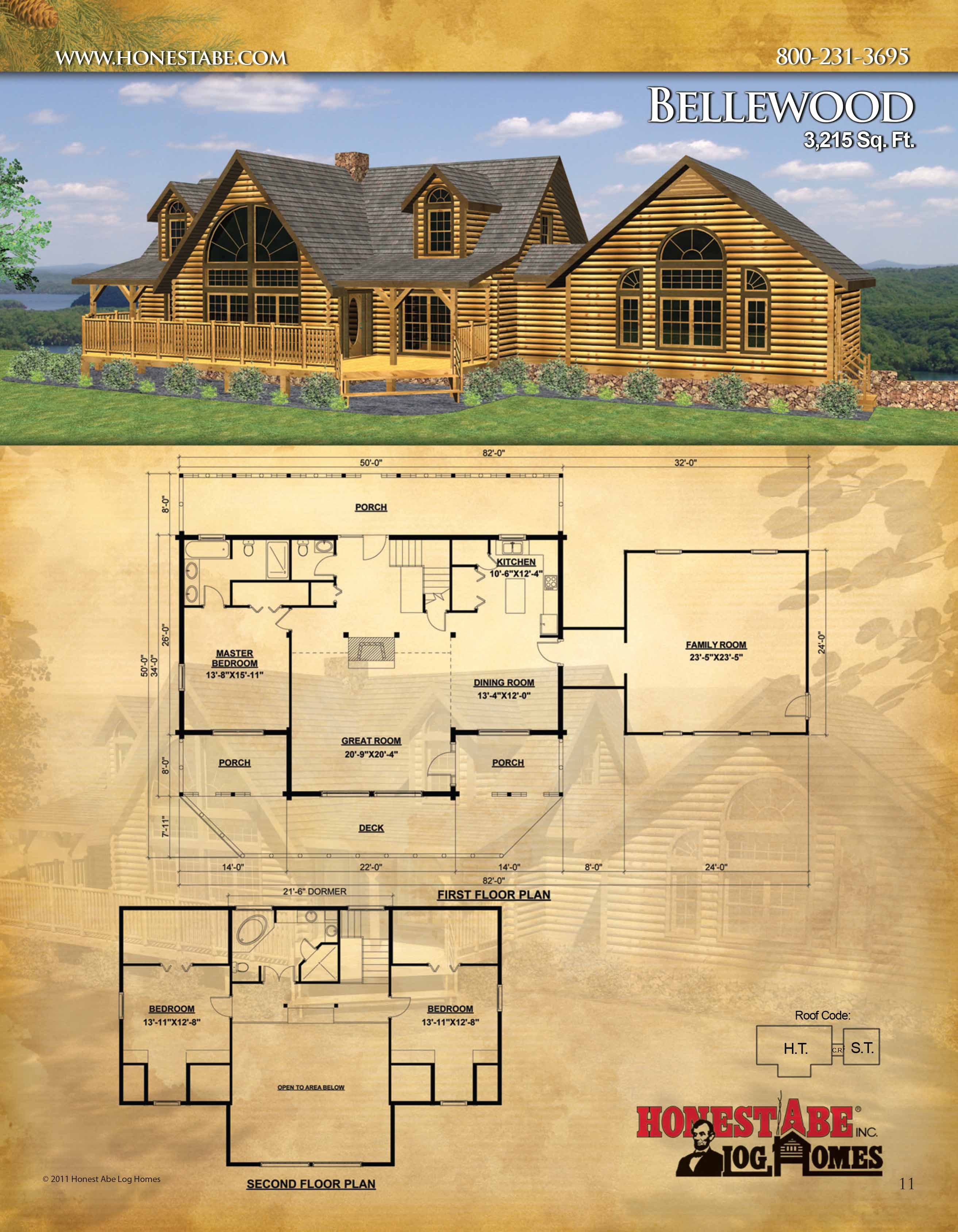Browse Floor Plans for Our Custom Log Cabin Homes Log