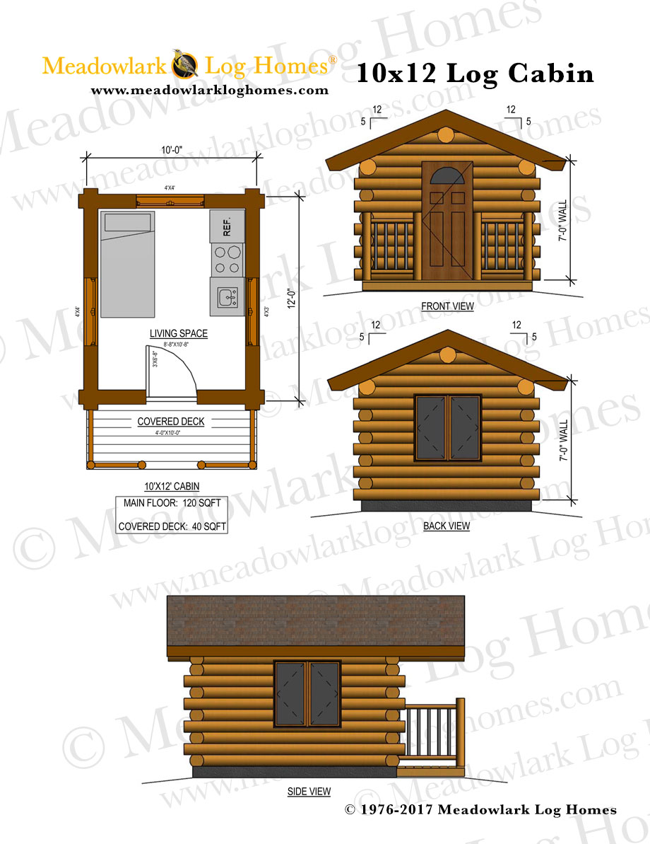 10x12 Log Cabin Meadowlark Log Homes