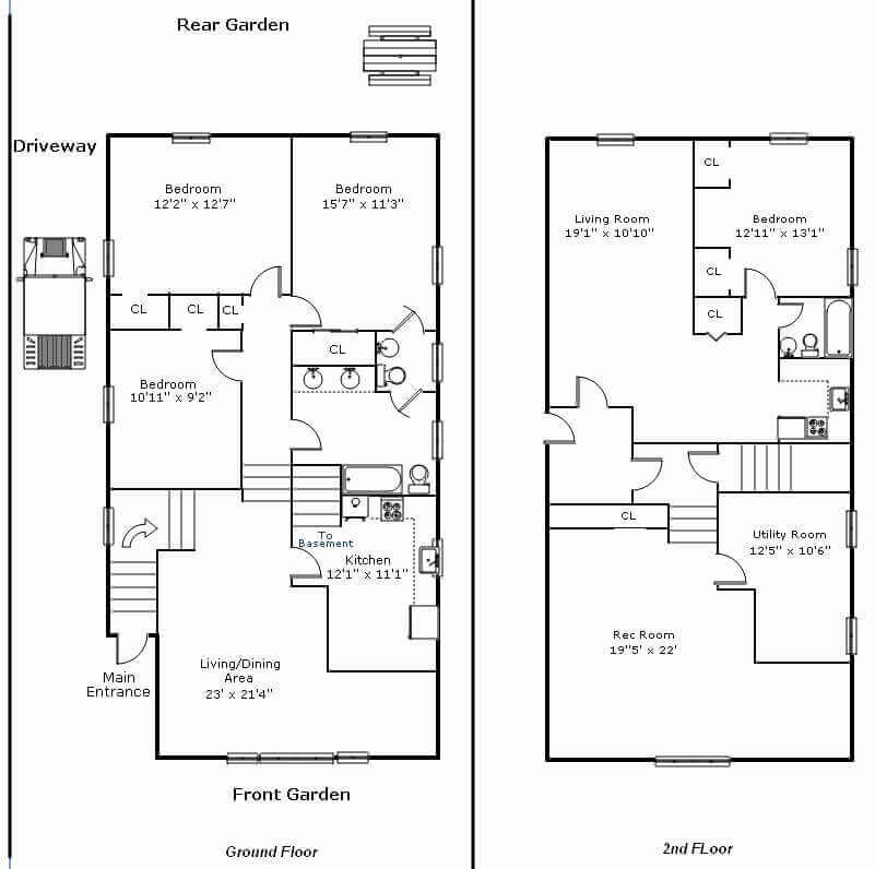 Modern Barndominium Floor Plans 2 Story with Loft [30x40
