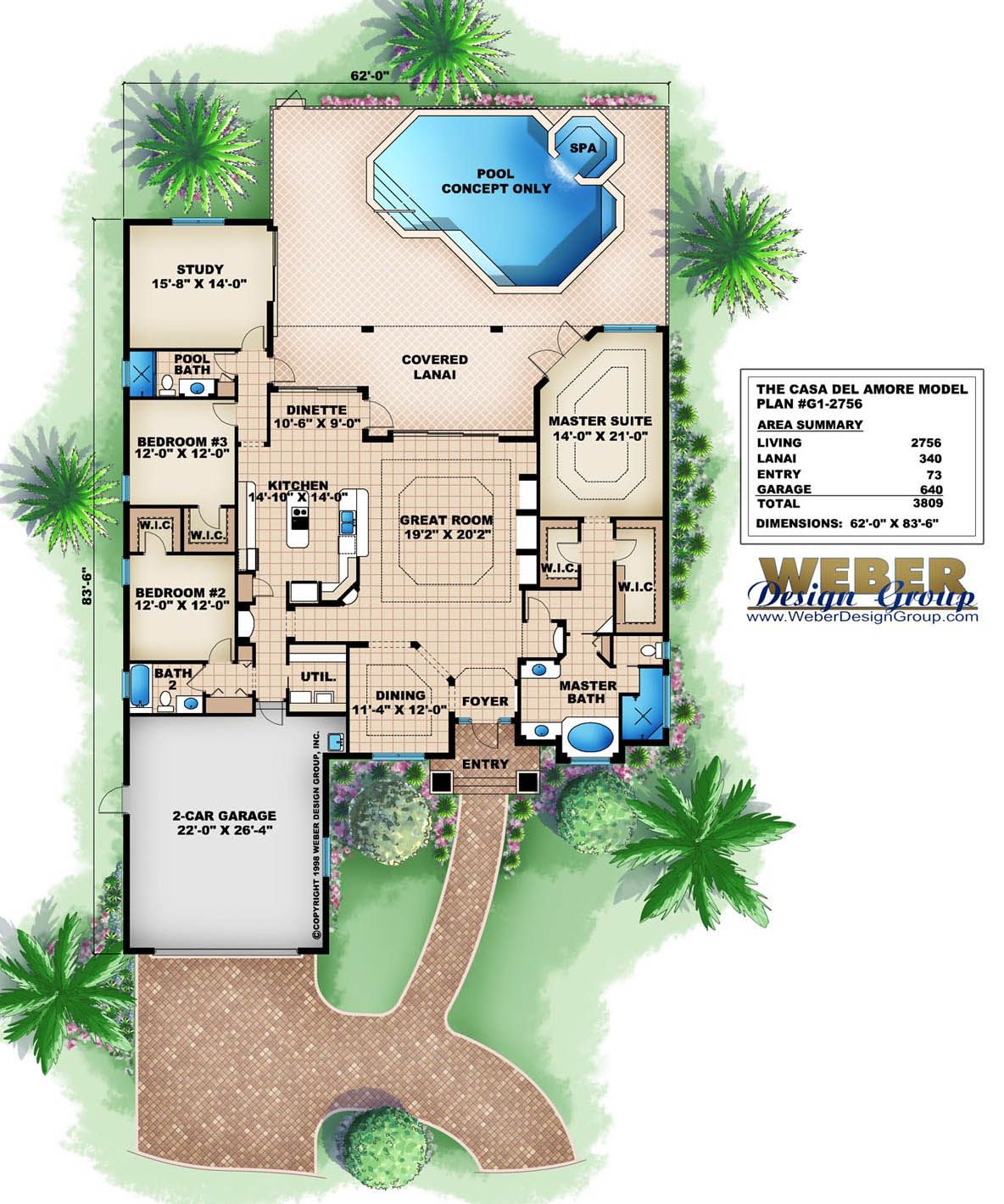 Waterfront House Plan Golf Course Waterfront Lot Home