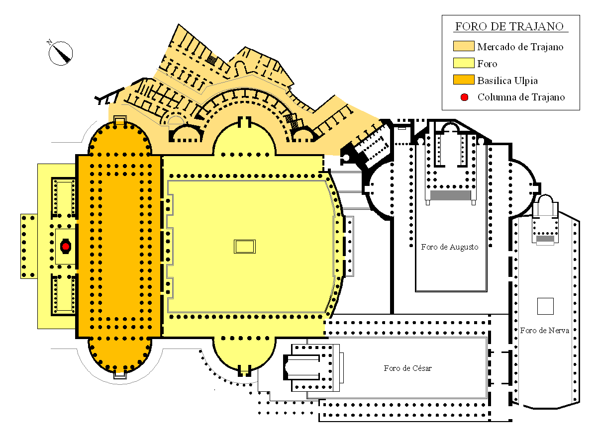 Plan of Forum, with both Basilica Ulpia and Markets. 45