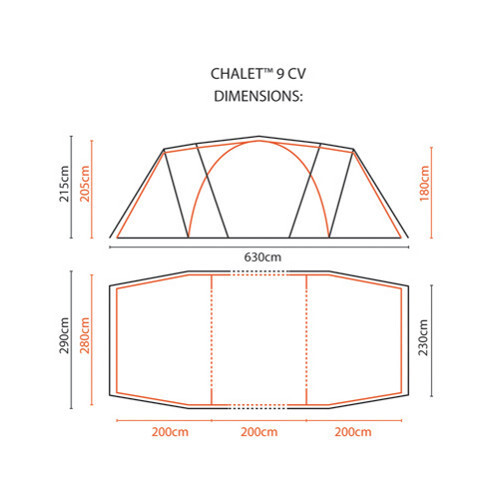 Coleman Chalet 9 CV Dome Tent
