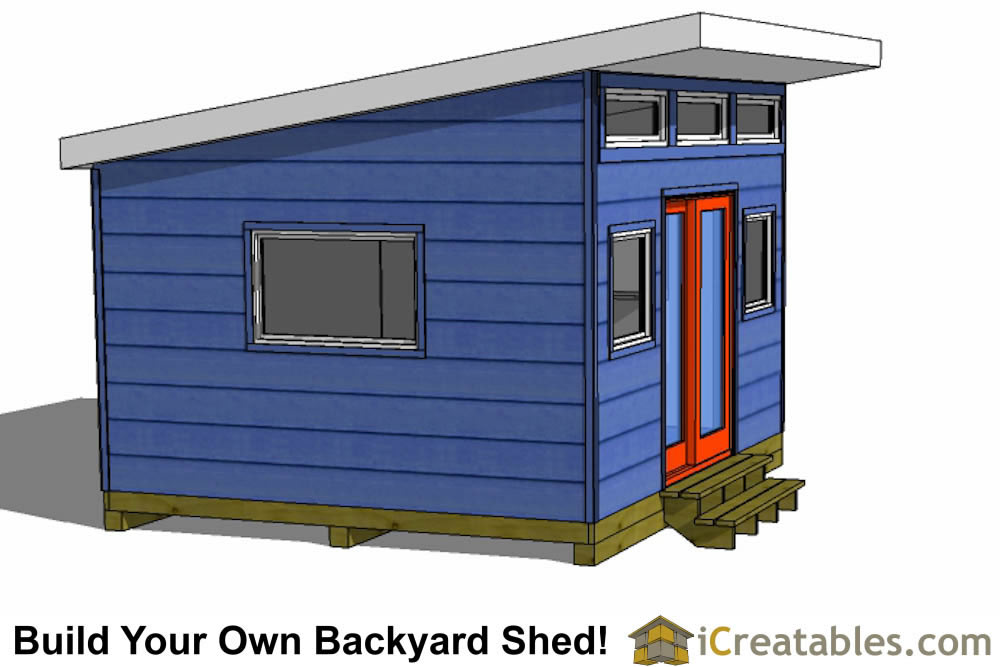 12x14 Modern Shed Plans Icreatables SHEDS