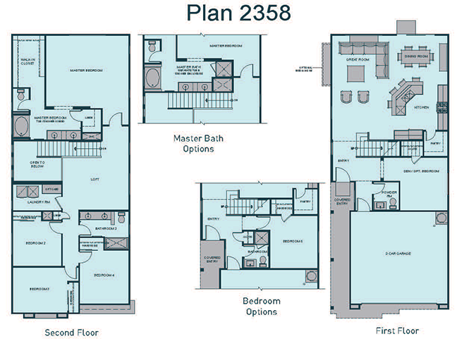 Floor Plan 2040B Floor Plan (2040 sq ft, 3 beds) at