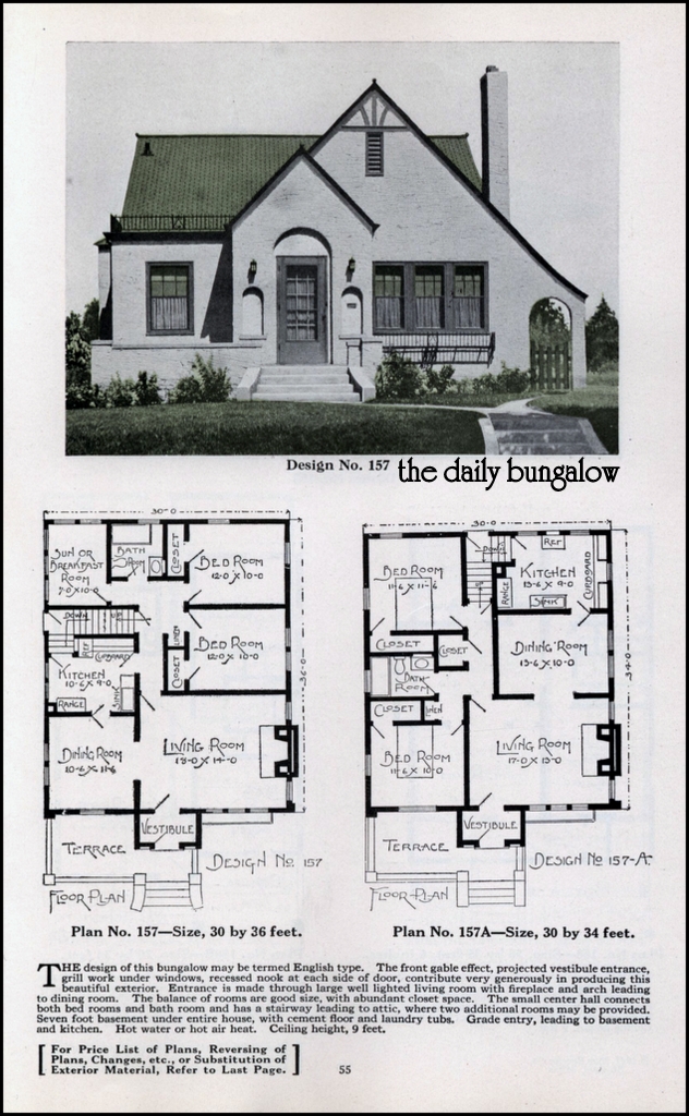 Bungalow House Plans Plan Service Co. Late twenties