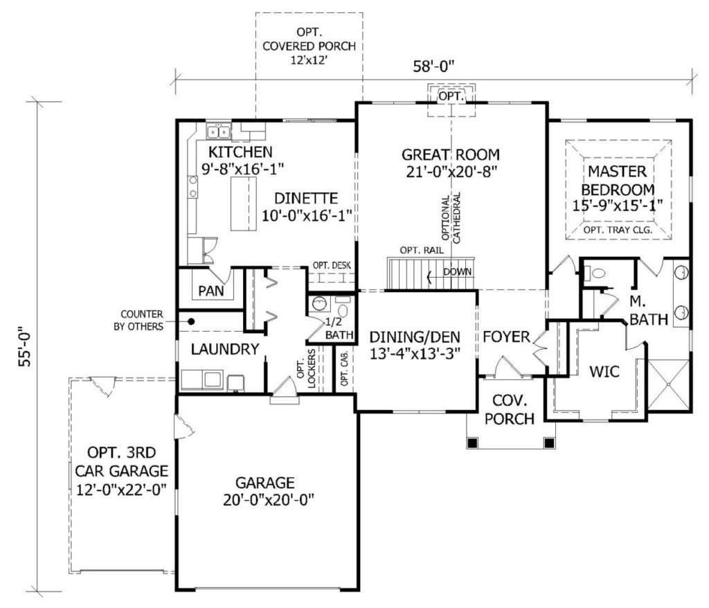 Brewster Single Story and Ranch Style Panelized Floor Plan