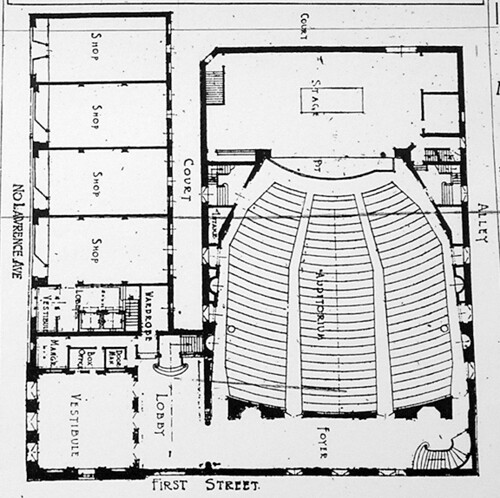 First Floor Plan First floor plan of the Orpheum Theatre