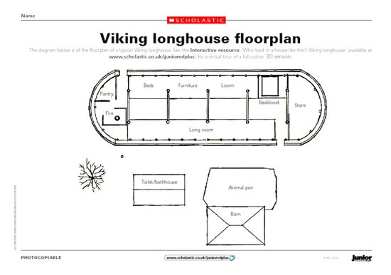 Viking longhouse floor plan Scholastic Shop