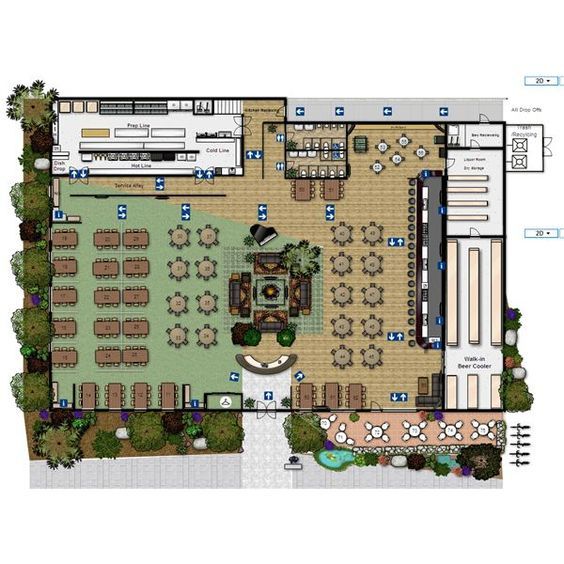 rooftop bar floor plan Google Search Restaurant