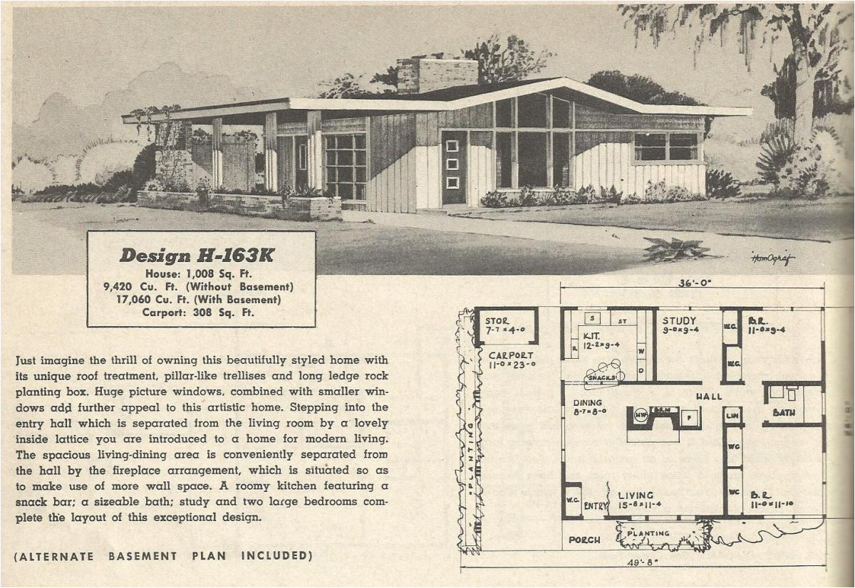 1950s Home Floor Plans