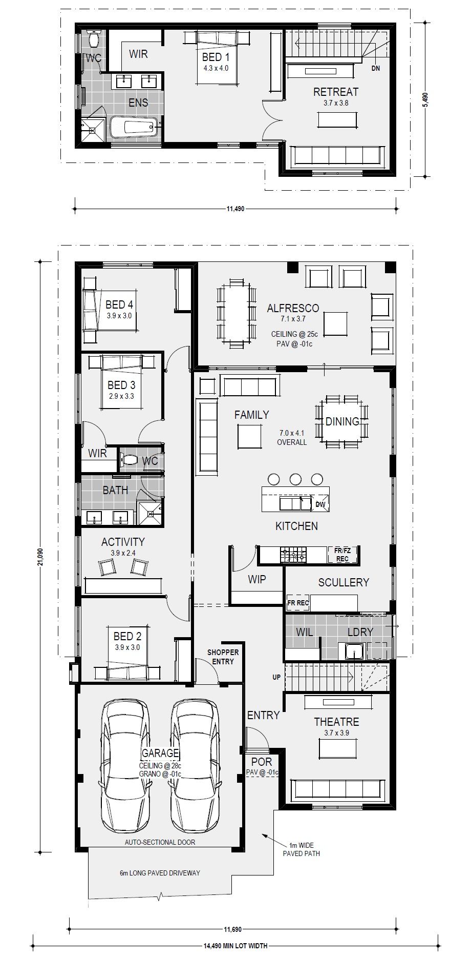 Floor plans of Valencia by Home Group WA Floor plans