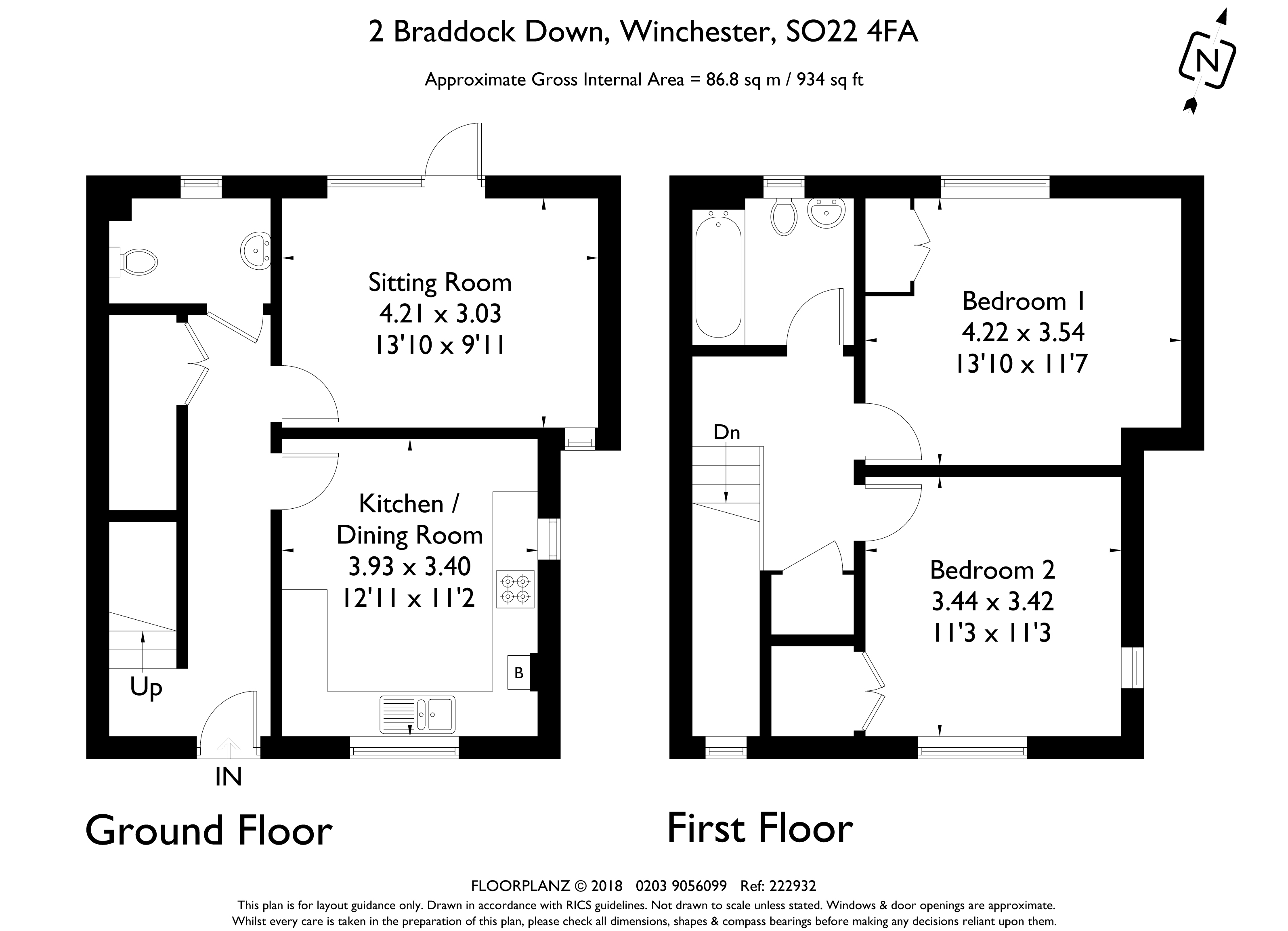 2 Braddock Down floor plan Radian Homes