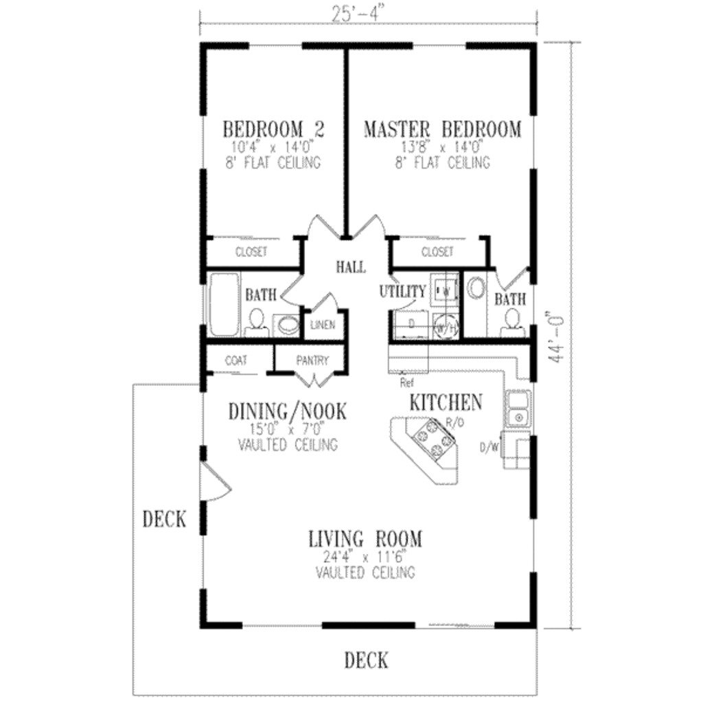 36x24-house-2-bedroom-2-bath-864-sq-ft-pdf-floor-plan-instant-download