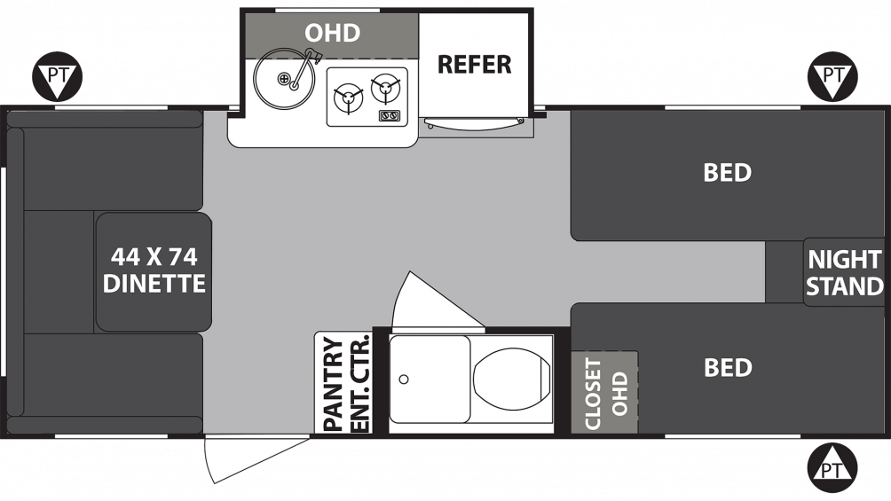 RPod 191 Travel Trailer Floor Plan