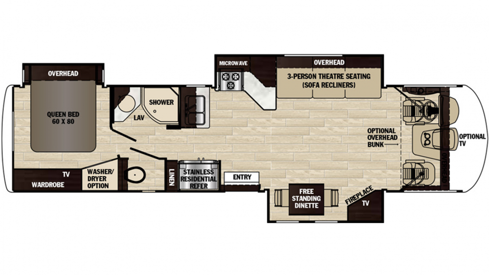 Forest River XL 378TS Class A Motorhome Floor Plan