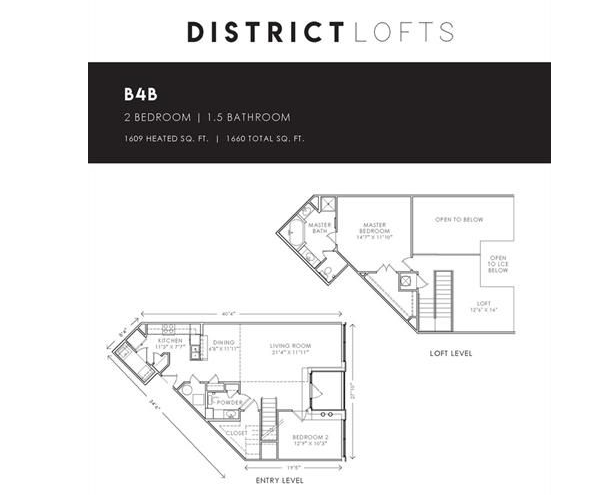 District Lofts B4B Floor Plans and Pricing