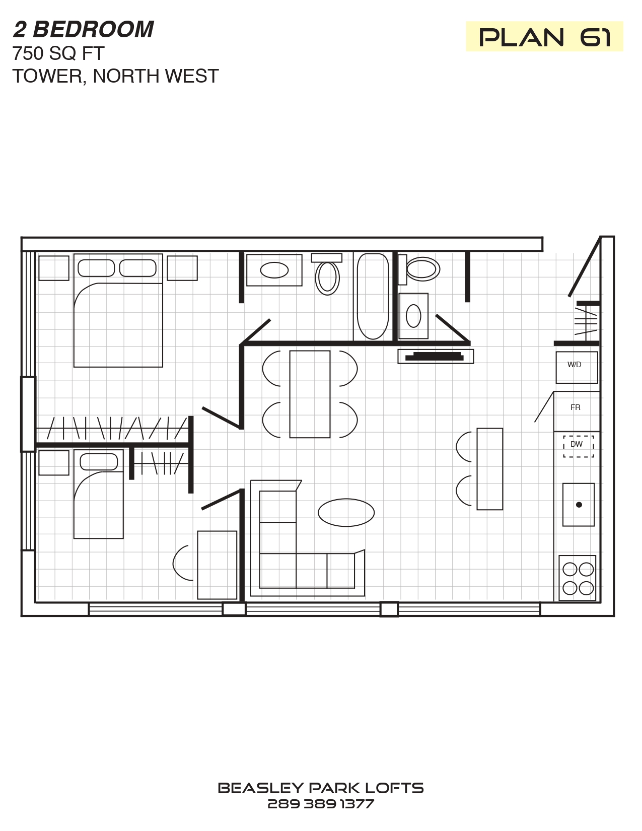 Beasley Park Lofts Plan 61 Floor Plans and Pricing