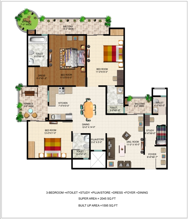 Ajnara Grand Heritage Floor Plan, Sector74, Noida
