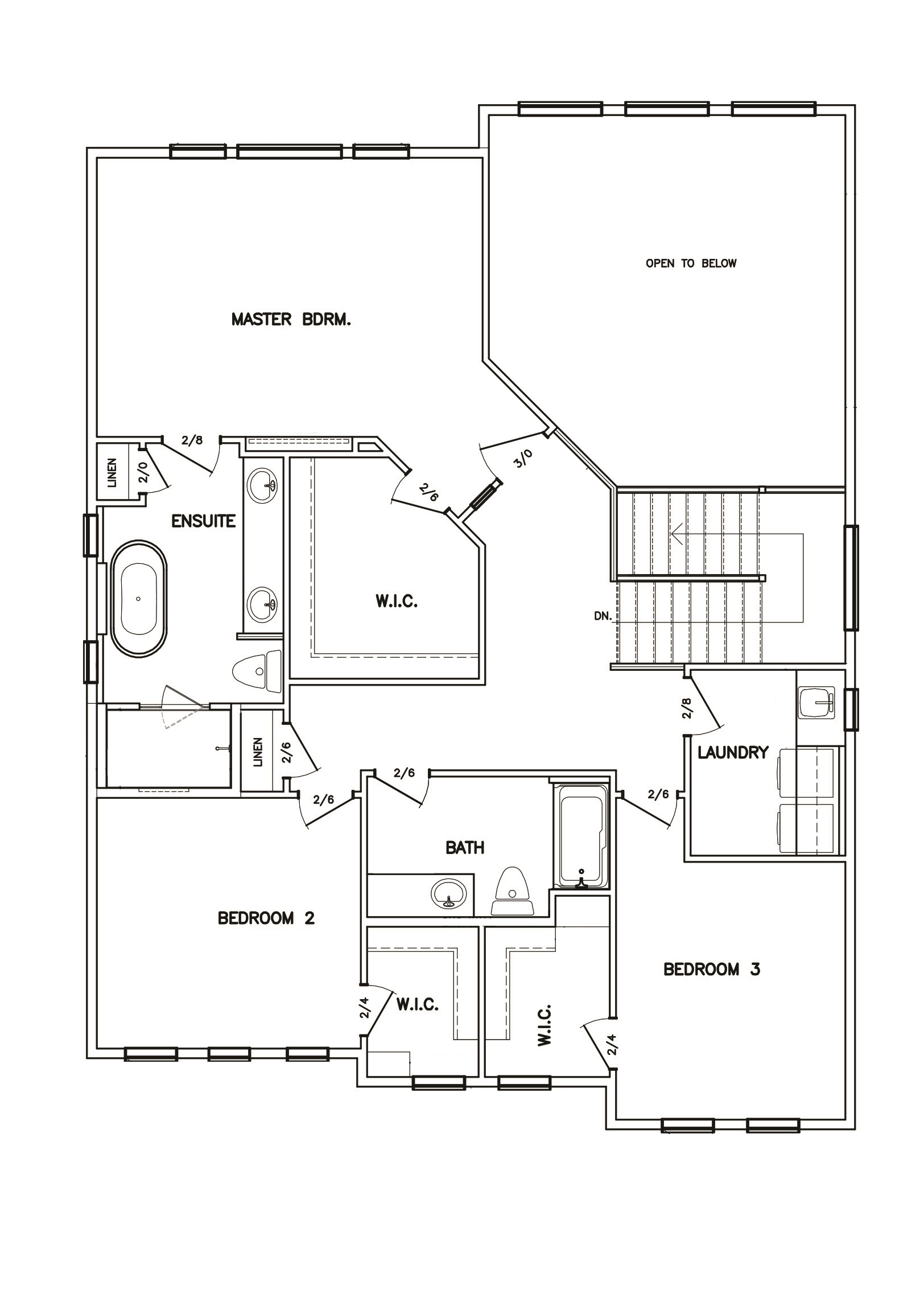 2108 Second Floor Plan Foxridge Homes Winnipeg