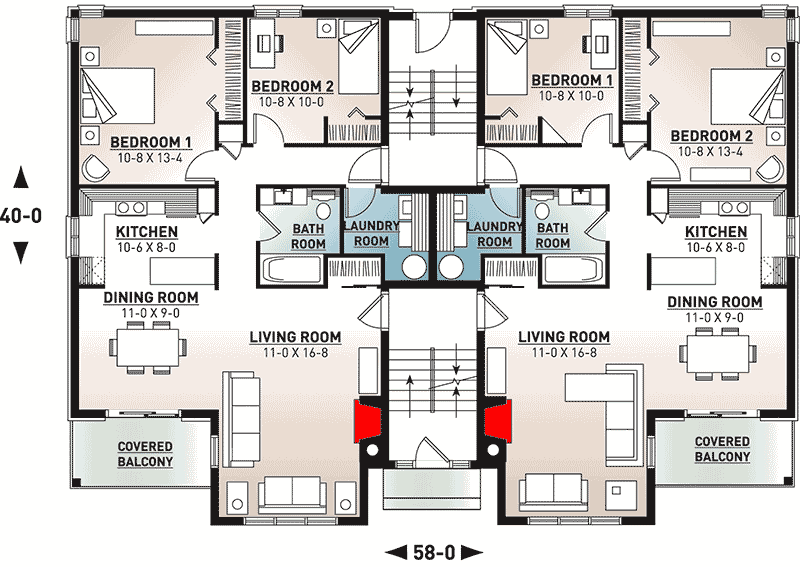 8Unit Apartment Complex with Balconies 21425DR