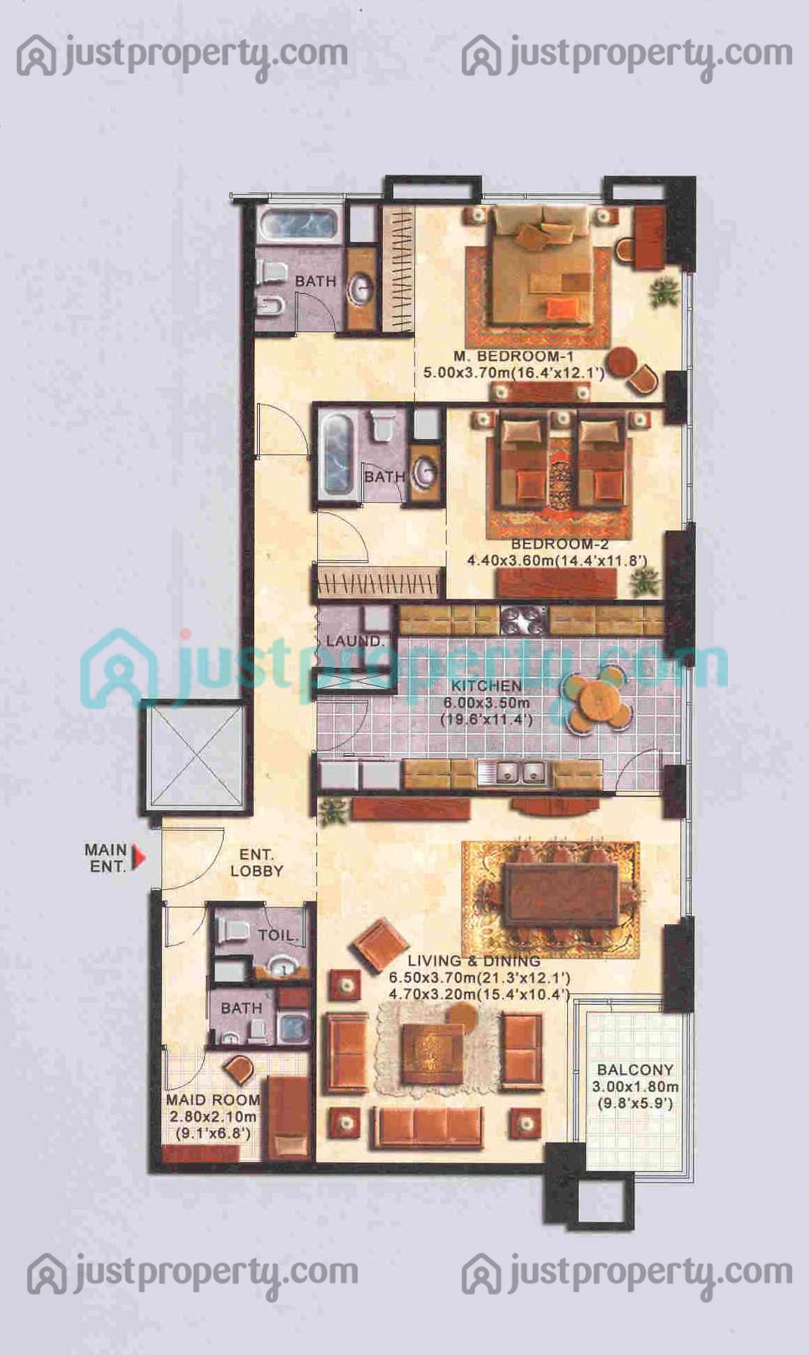 Al Shera Tower Floor Plans