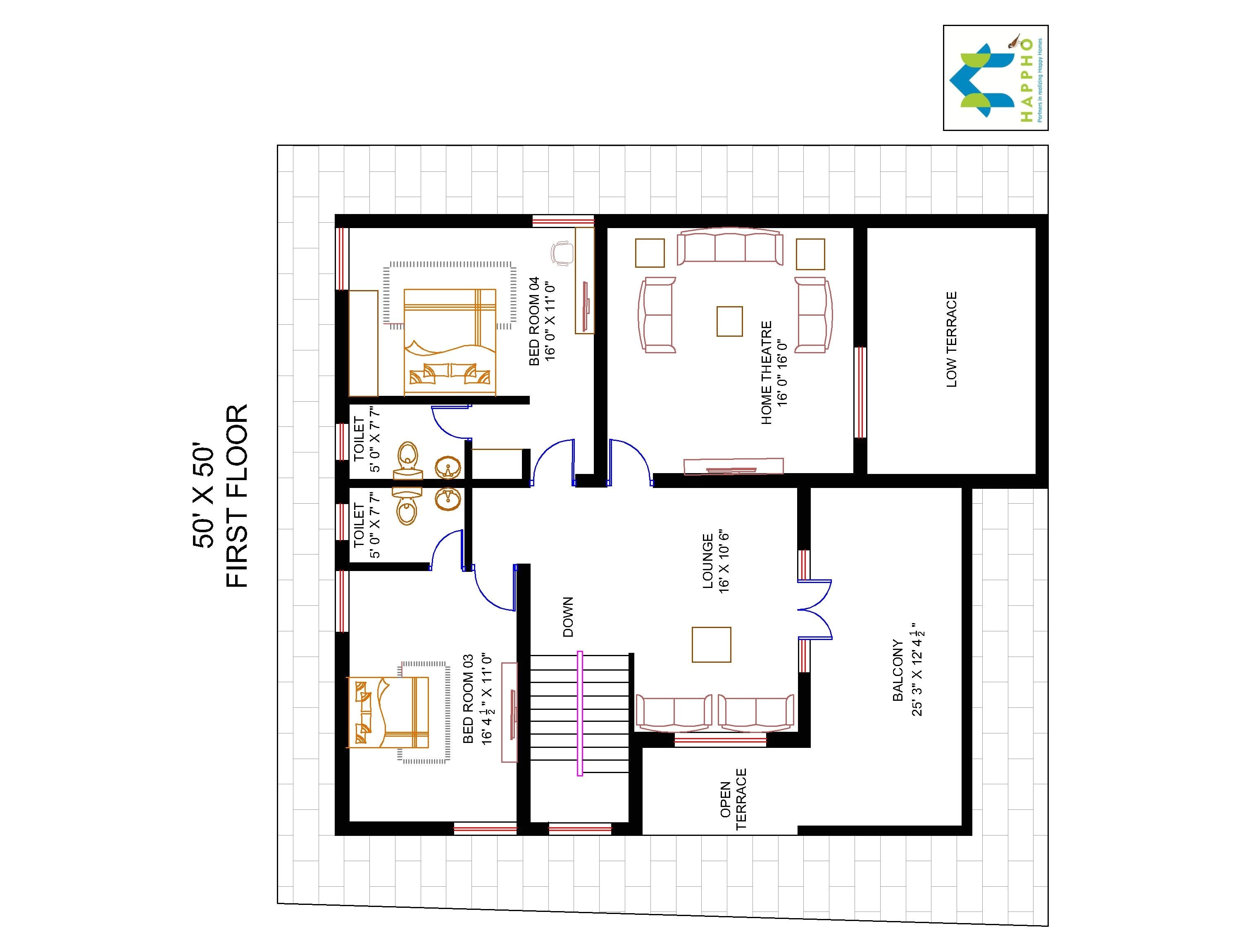 2500 Square Feet Home Plans