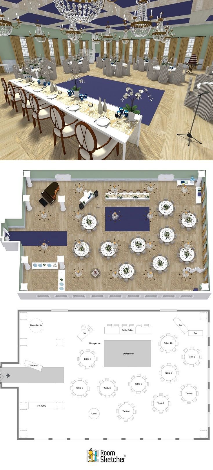 Home Designer Wedding table layouts, Wedding floor plan
