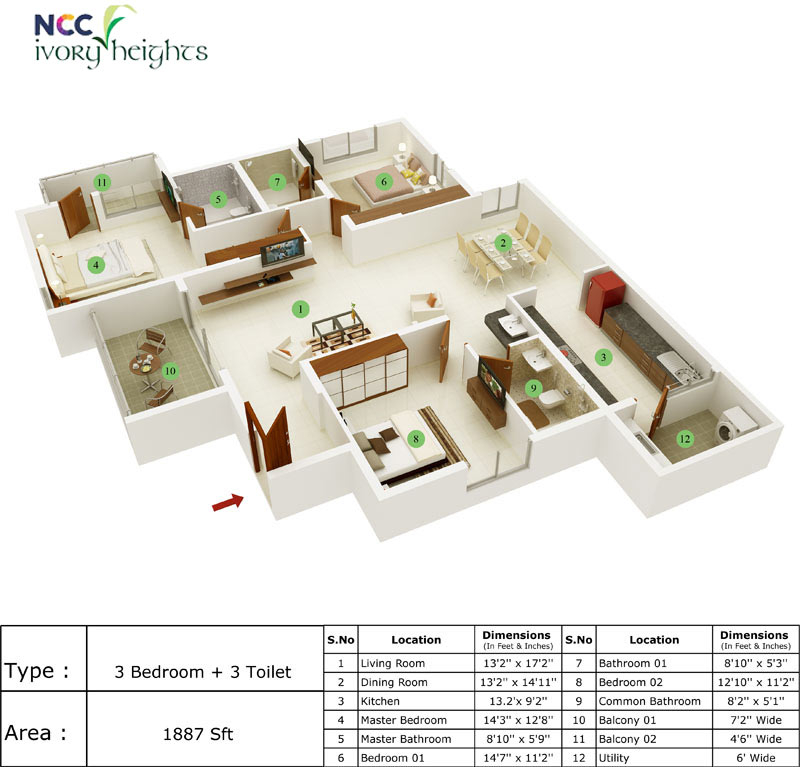 NCC Ivory Heights in Mahadevapura, Bangalore Price