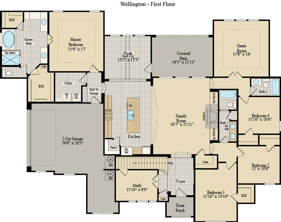 Wellington A Home Plan by J. Houston Homes in Horseshoe
