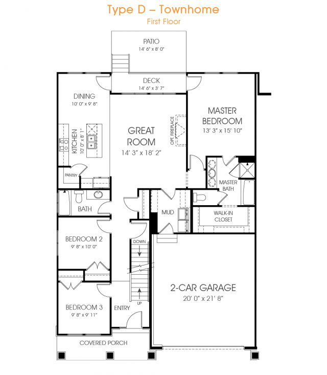 Townhome Type D Townhome Floor Plans EDGEhomes Floor