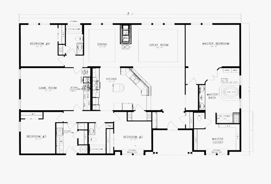 Barndominium Floor Plans 50 X 60 , Transparent Cartoon