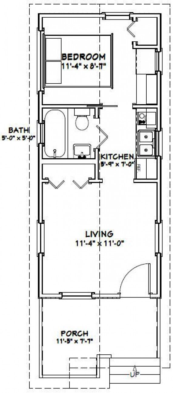 12x28 Tiny House 12X28H1D 336 sq ft Excellent