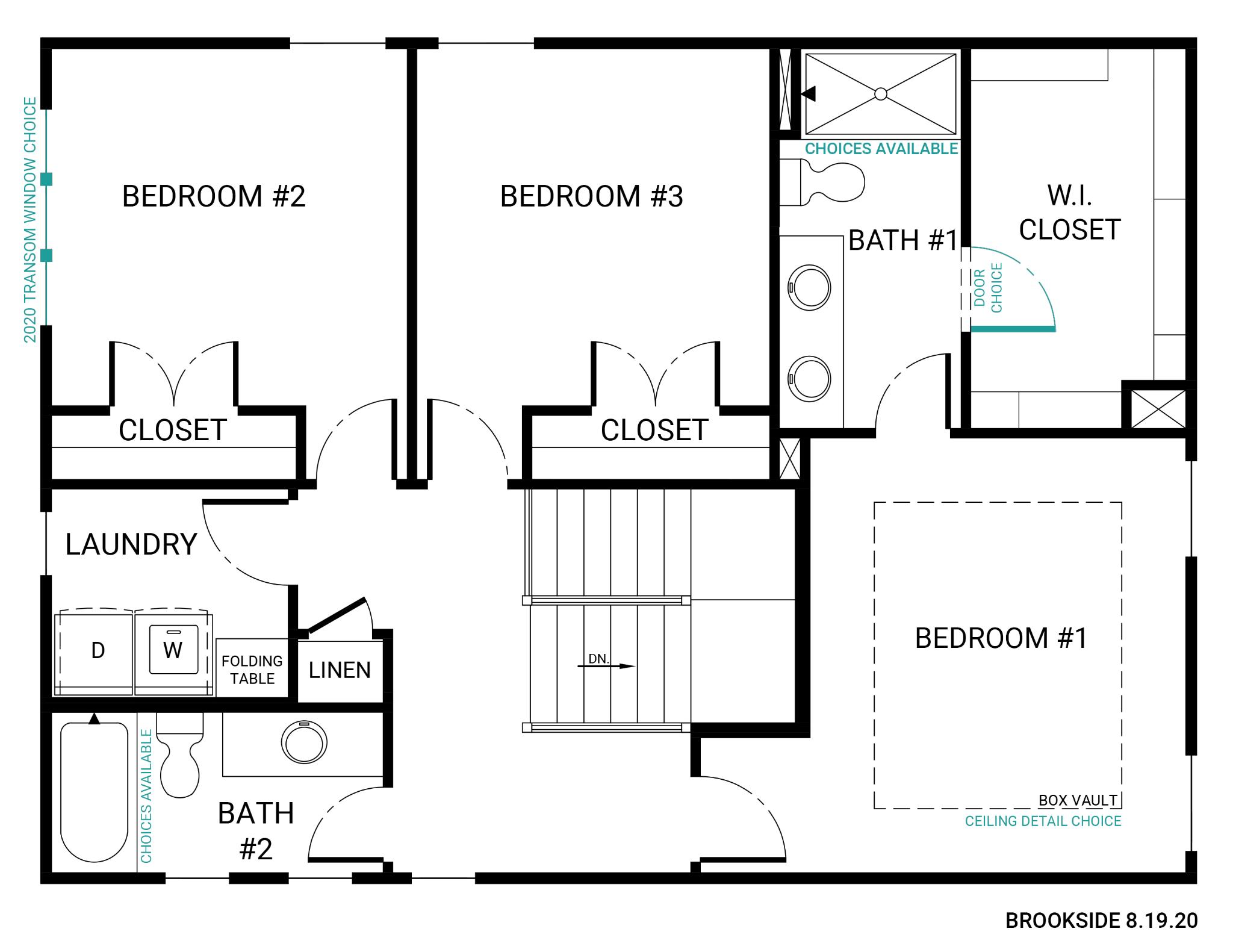 The Brookside Floor Plan Home Builder in KC and IA