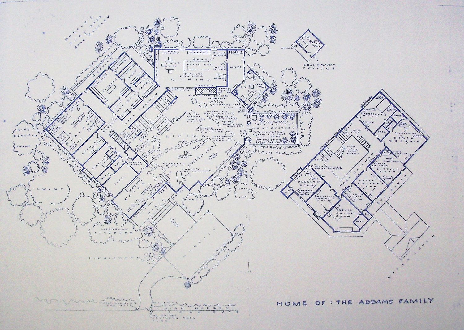 House From Addams Family TV Show Blueprint. Addams