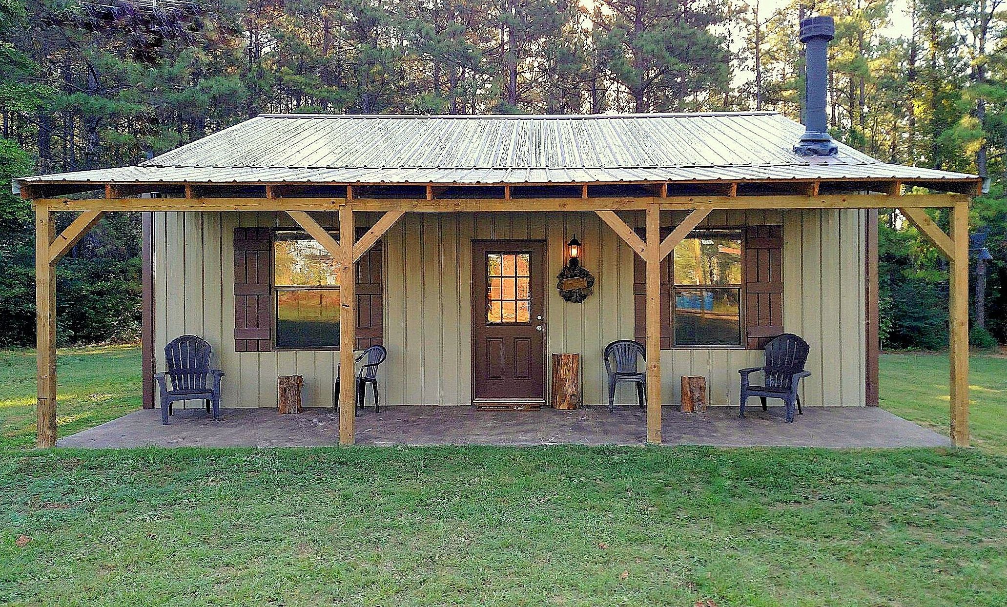 Small pole barn cabin plans
