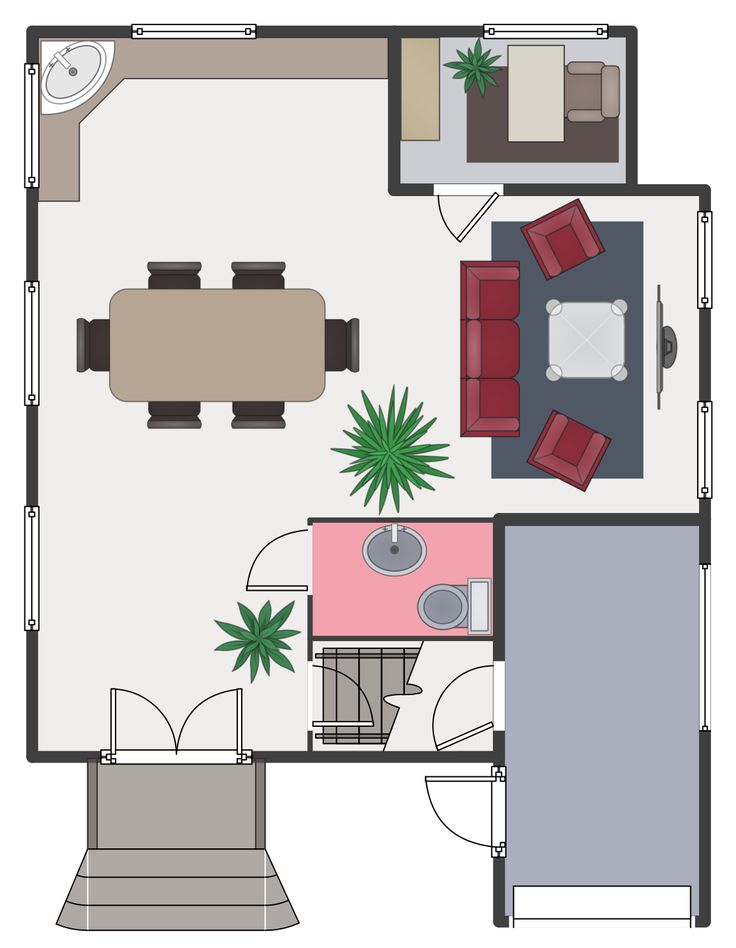 Ground Floor Plan. This example was created in 