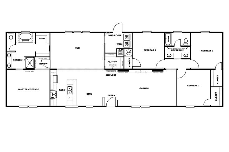 Floorplan THE BREEZE II 34SSP28764AH Clayton Homes of