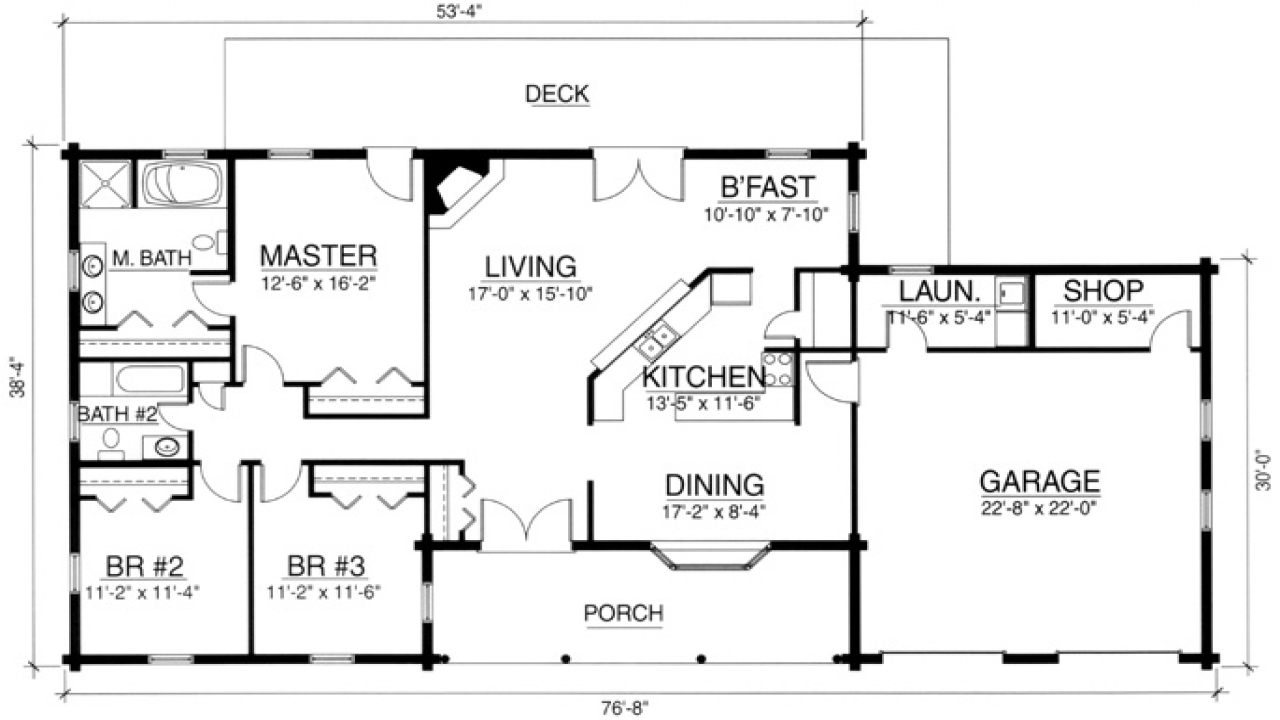 3 Bedroom Log Cabin Floor Plans 3 Bedroom Home Kits, cabin