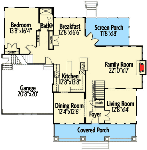 Third Floor Guest Suite 30077RT Architectural Designs